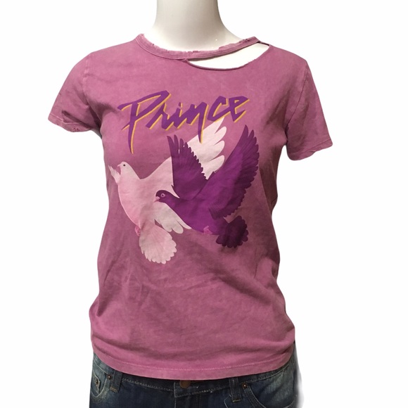 American Eagle Outfitters Tops - Prince When Doves Cry Distressed Purple Tee